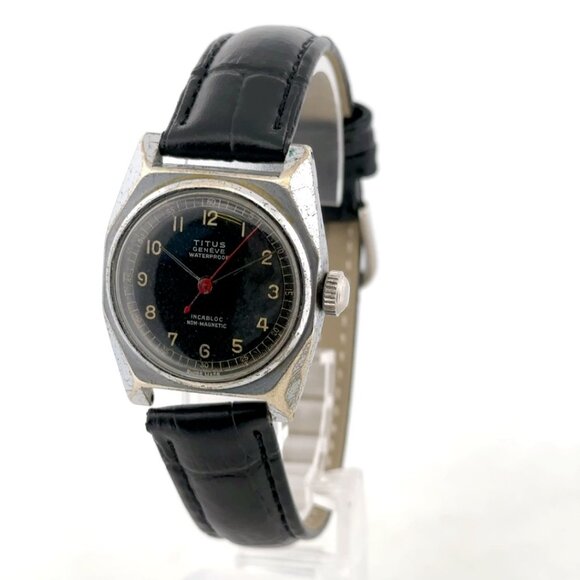 Vintage Titus Geneve Military Style 15 Jewel Men Vintage Titus Geneve Military Style 15 Jewel Men\'s Mechanical Wristwatch 811